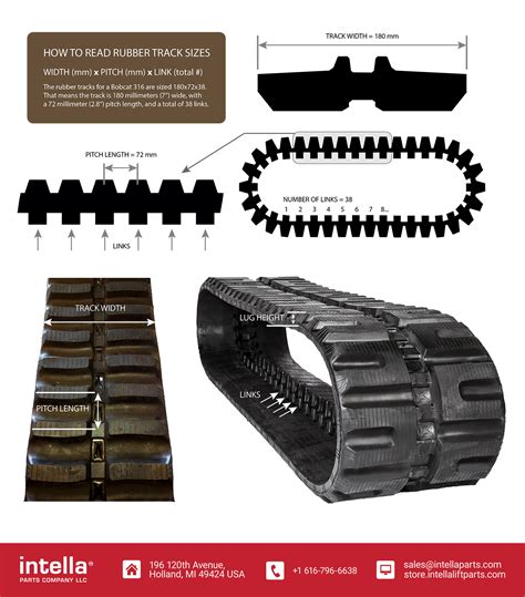 bobcat rubber track size chart